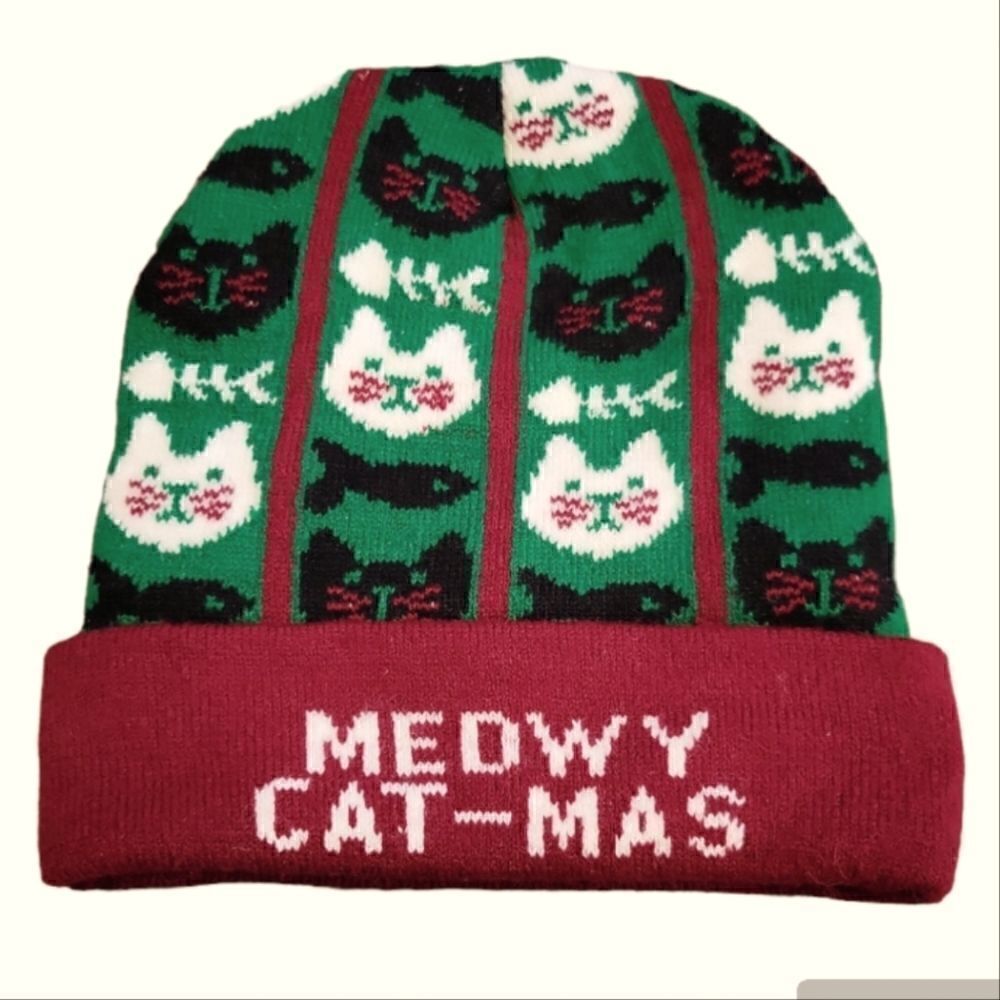 EC KITTY CHRISTMAS BEANIE HAT OSFM